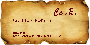 Csillag Rufina névjegykártya